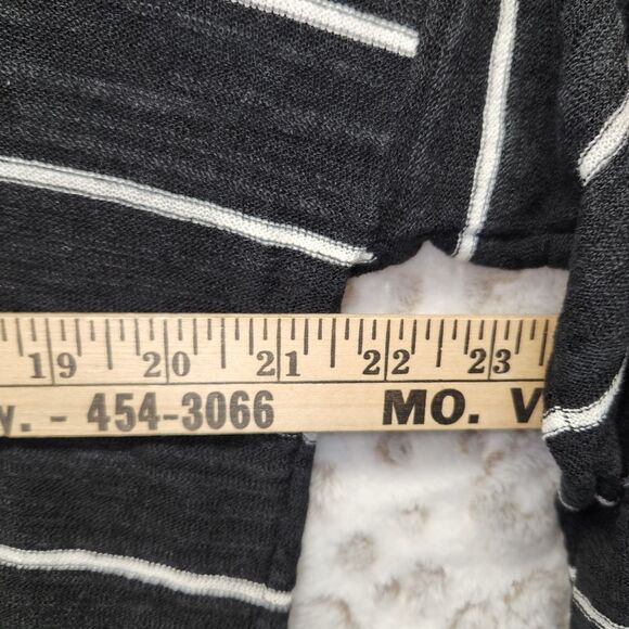 LOFT Womens Sweater Black & White Striped LS Cold Shoulder Preppy NWT Size:S - Picture 5 of 7